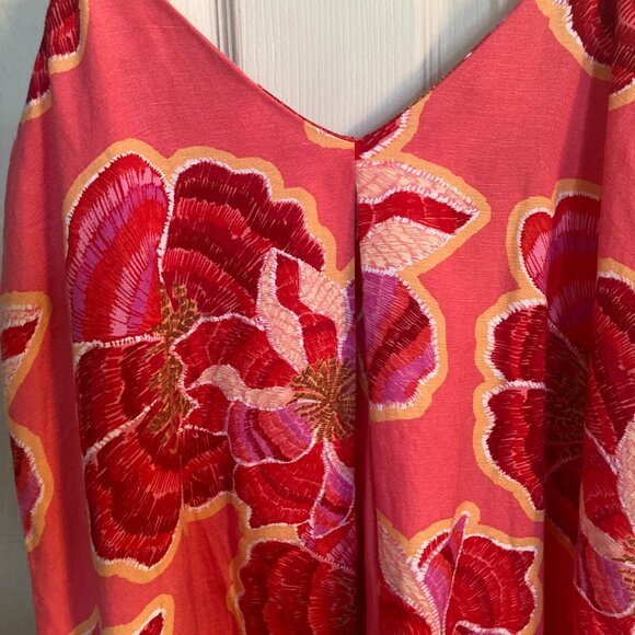 Loft Linen Blend V-Neck  Dress - NWT - Picture 13 of 15